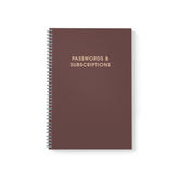 Passwords & Subscriptions